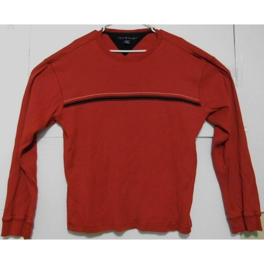 Vintage Tommy Hilfiger Red Striped Sweater Long Sl
